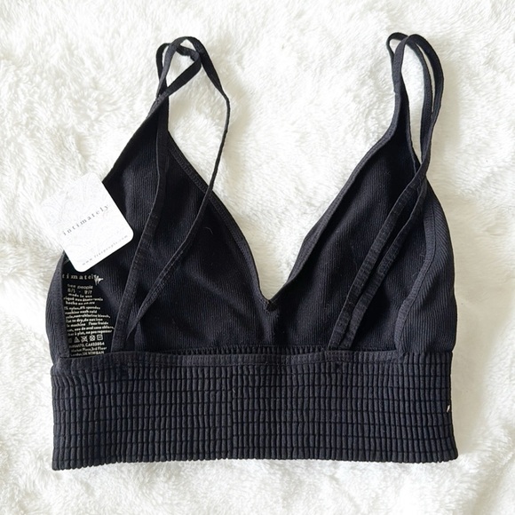 Free people black Ali low back seamless bra size XS/S NWT - Picture 3 of 6
